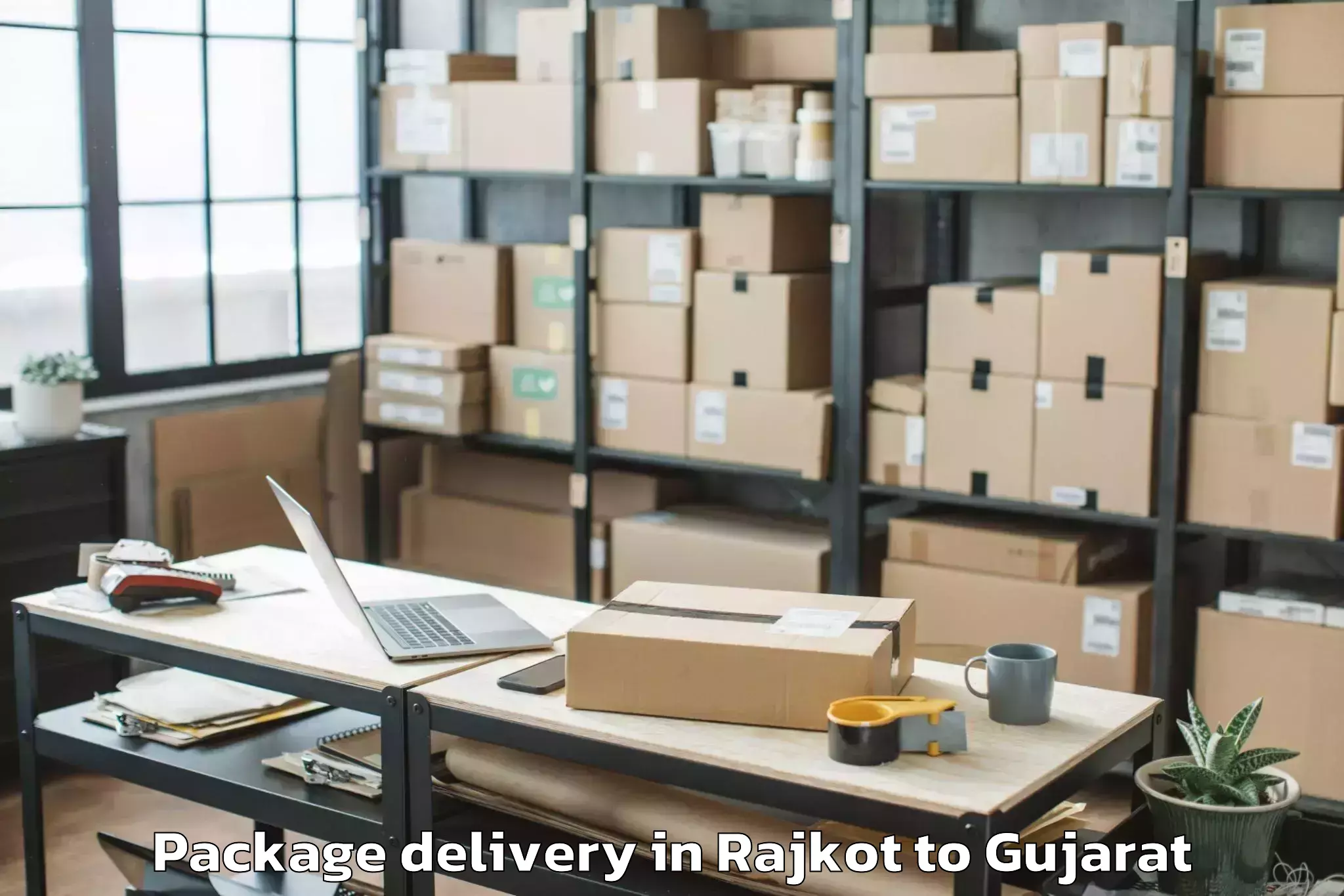 Comprehensive Rajkot to Lakulish Yoga University Ahmed Package Delivery